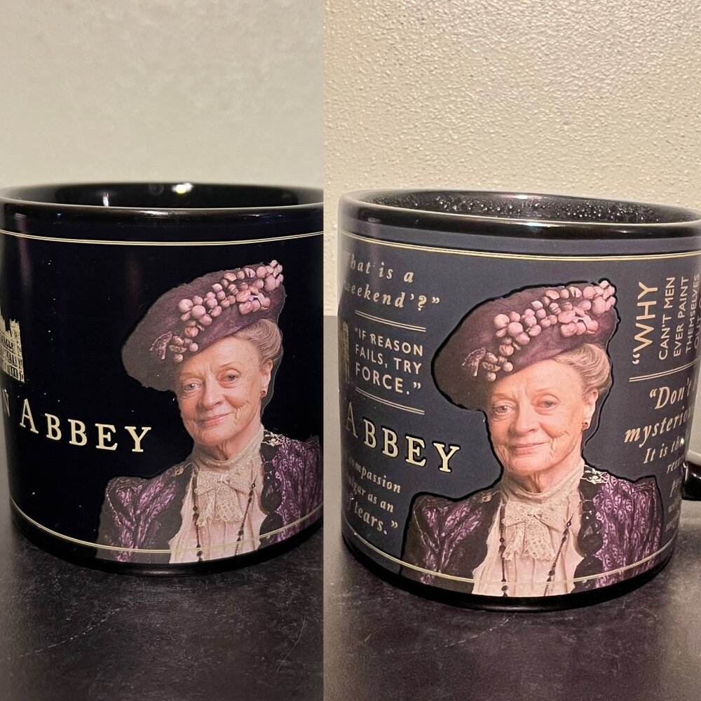 DOWNTON ABBEY Lady Violet Crawley Wit & Wisdom Heat Changing Ceramic Mug Quotes